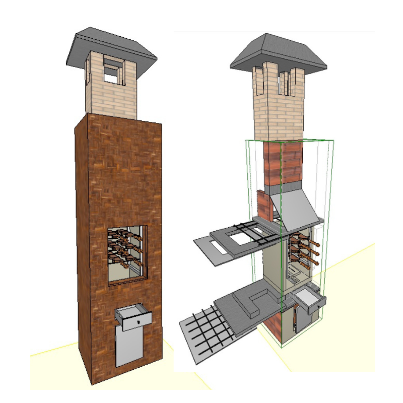 Projeto de churrasqueira de Alvenaria com detalhamento completo